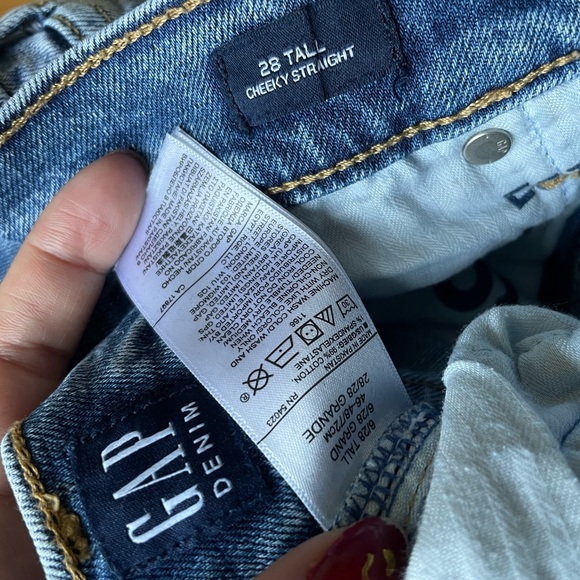 Vintage Cheeky Aged Denim Relaxed Slim Light Distressed-Wash Raw girlfriend - Picture 7 of 7